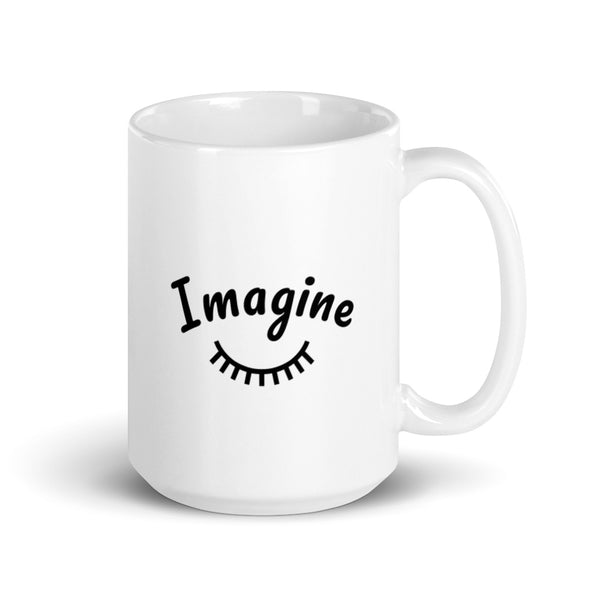Imagine White glossy mug